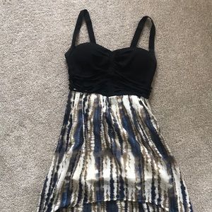 Multicolor high-low dress